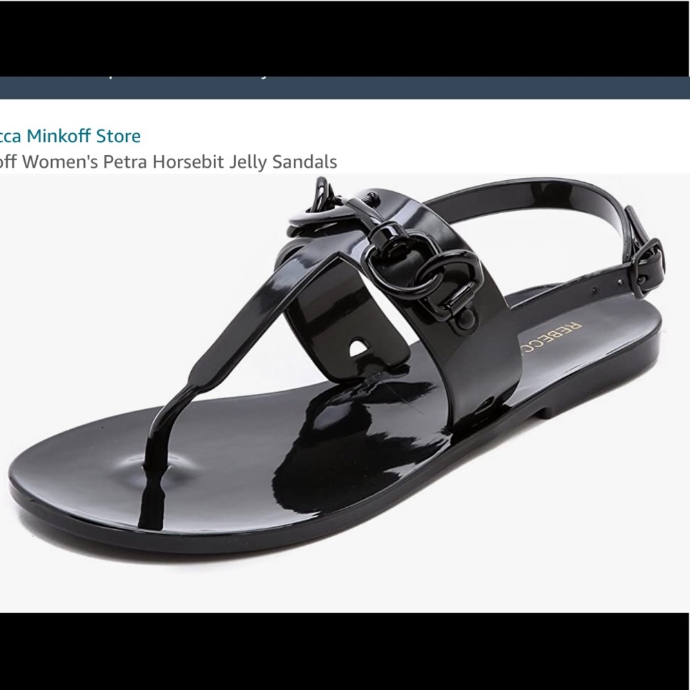 Rebecca Minkoff black Petra jelly sandals